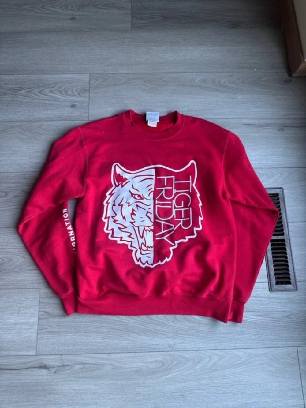 Tiger Friday Dance Crewneck Women's XS Red